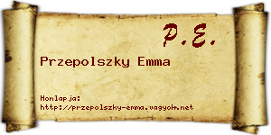 Przepolszky Emma névjegykártya